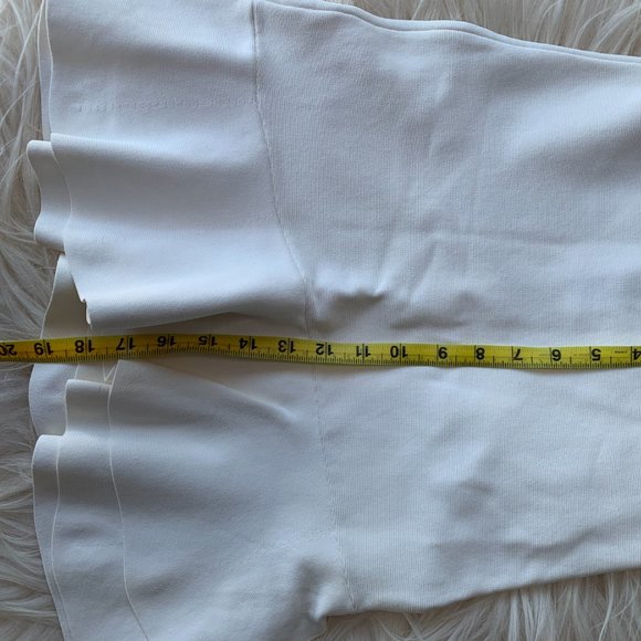 BCBG Max Azria White Bandage Skirt with Frills Size Medium - Picture 4 of 4